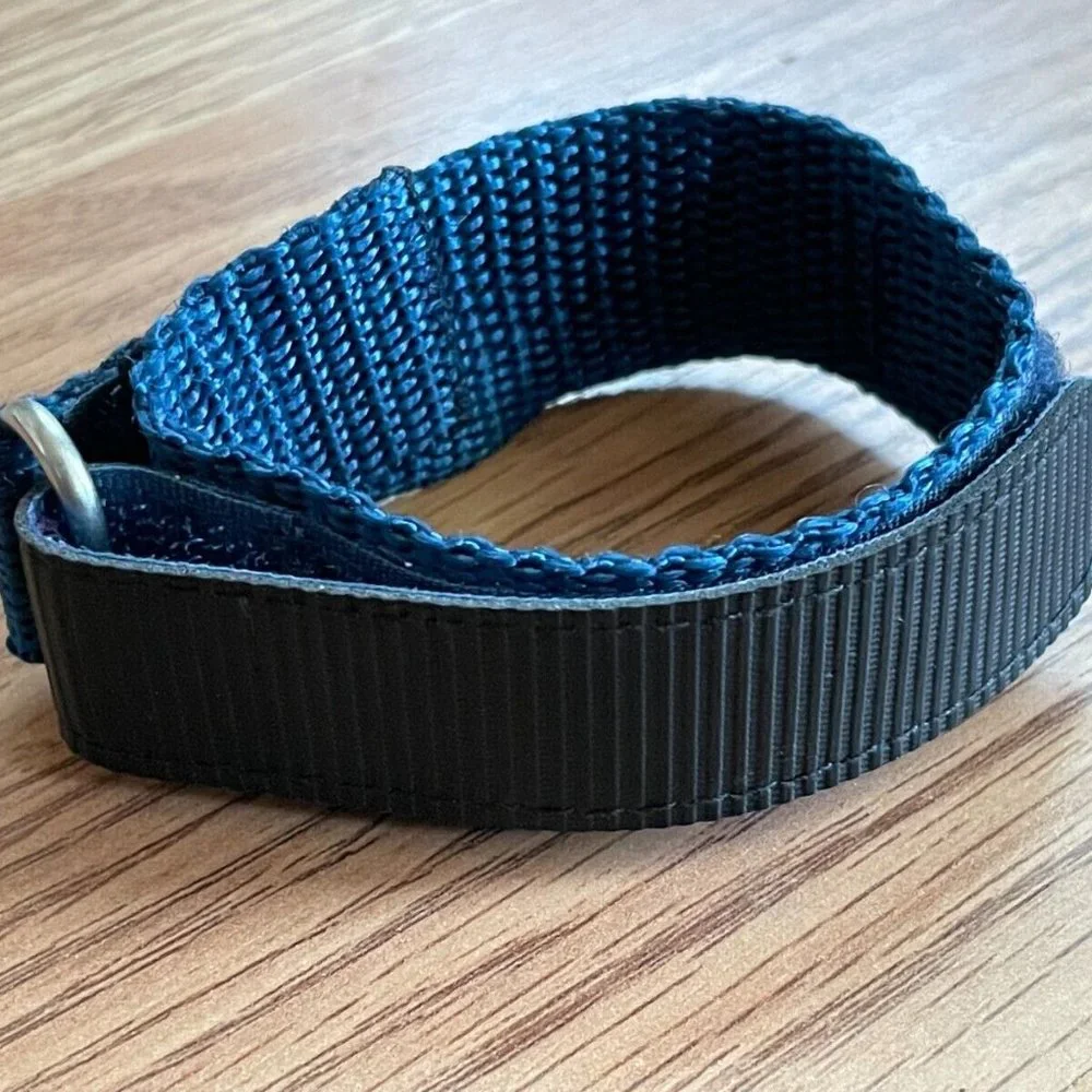 Unbranded Replacement Band Strap Nylon Blue Sport Adjustable Band Size 20-24mm